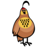 Partridge Funny Cartoon Sticker