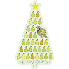 Partridge In A Pear Tree Cute Sticker