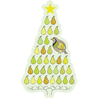 Partridge In A Pear Tree Cute Sticker
