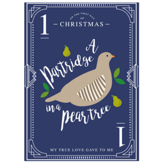 Partridge In A Pear Tree Greeting Card Sticker