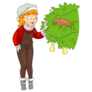 Partridge In A Pear Tree Woman Sticker