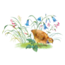 Partridge In Wild Flowers Sticker