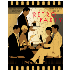 Party At The Bar Early 20th Century Sticker