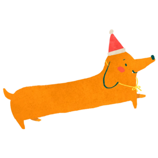 Party Hat Dachshund Sticker