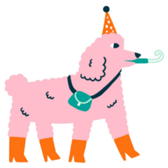 Party Poodle Sticker