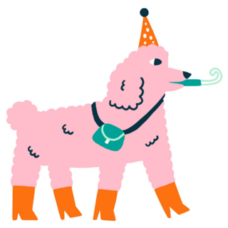 Party Poodle Sticker