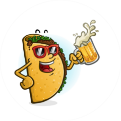 Partying Taco Sticker