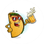Partying Taco Sticker
