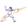 Passionate Fencing Sticker