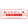 Passport Stamp Dominican Republic Sticker