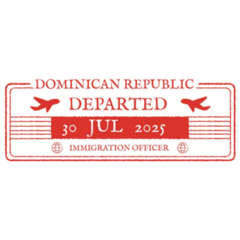 Passport Stamp Dominican Republic Sticker