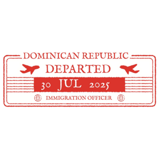 Passport Stamp Dominican Republic Sticker
