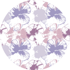 Pastel Seamless Pattern Of Pansies Purple Sticker