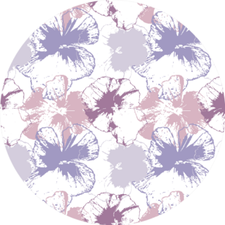 Pastel Seamless Pattern Of Pansies Purple Sticker