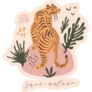 Pastel Tiger Sticker