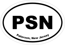 Paterson, New Jersey Oval Stickers