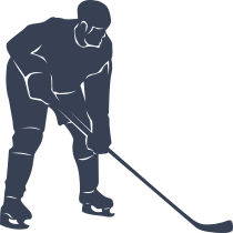 Patient Hockey Player Sticker
