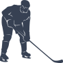 Patient Hockey Player Sticker