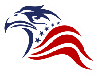 Patriotic American Eagle Sticker
