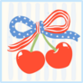 Patriotic Cherries Sticker