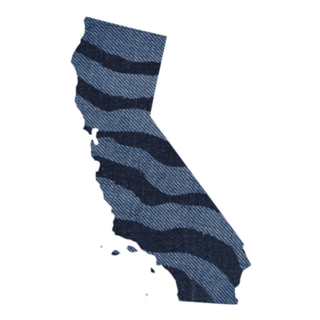 Patriotic Clip Art Denim Zebra Print California Sticker