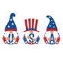 Patriotic Gnome Set 4th Of July Day Sticker