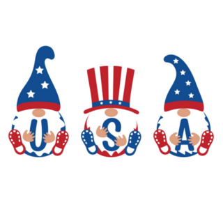 Patriotic Gnome Set 4th Of July Day Sticker