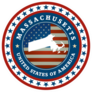 Patriotic Massachusetts State Sticker