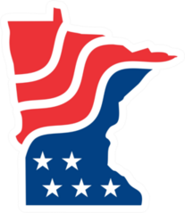 Patriotic Minnesota State Sticker