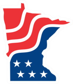 Patriotic Minnesota State Sticker