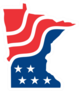Patriotic Minnesota State Sticker
