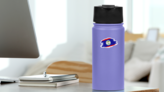 Patriotic Of Belize Flag In Brush Sticker on a Water Bottle (New) example