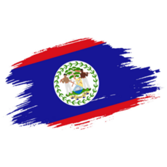Patriotic Of Belize Flag In Brush Sticker