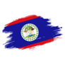 Patriotic Of Belize Flag In Brush Sticker