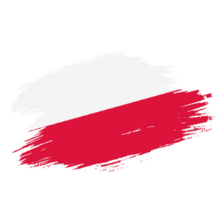 Patriotic Poland Flag In Brush Stroke Sticker