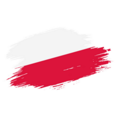 Patriotic Poland Flag In Brush Stroke Sticker
