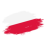 Patriotic Poland Flag In Brush Stroke Sticker