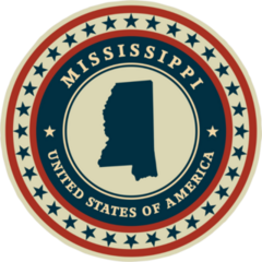 Patriotic Seal of Mississippi Sticker