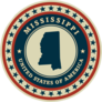 Patriotic Seal of Mississippi Sticker