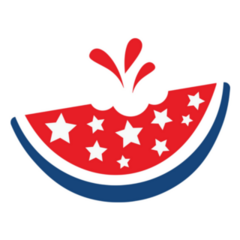 Patriotic Watermelon 4th Of July Sticker