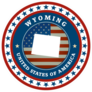 Patriotic Wyoming State Sticker