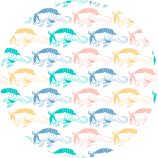 Pattern Animal Armadillo Sticker