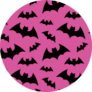 Pattern Background With Bats Silhouettes On Purple Sticker