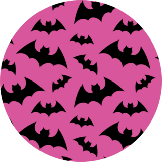 Pattern Background With Bats Silhouettes On Purple Sticker
