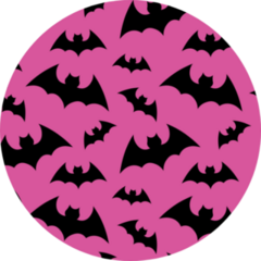 Pattern Background With Bats Silhouettes On Purple Sticker