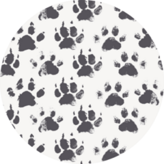 Pattern - Black Ink Prints Paws Sticker