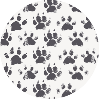 Pattern - Black Ink Prints Paws Sticker