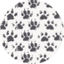 Pattern - Black Ink Prints Paws Sticker