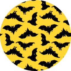 Pattern Black Vintage Bat Sticker