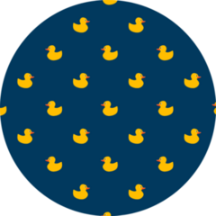 Pattern Ducks On Navy Blue Sticker